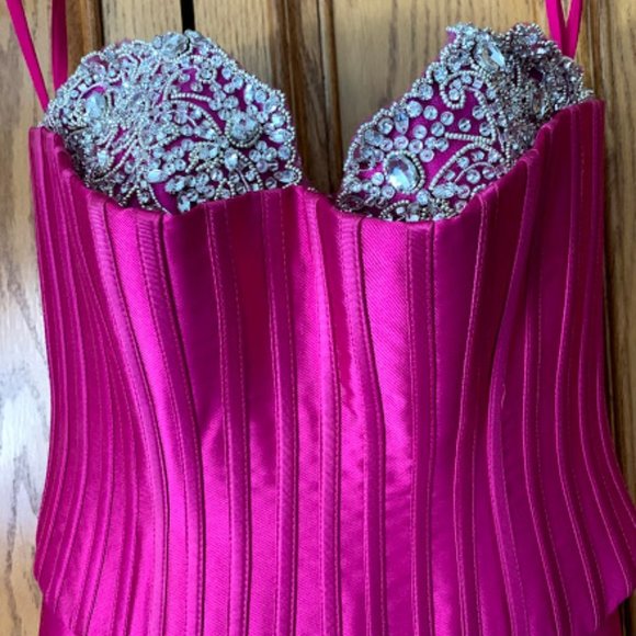 Sherri Hill #50389-Magenta  Pageant/Prom Dress - Picture 5 of 12